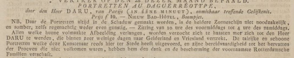 (Uit: Rotterdamsche Courant van 23 juli 1842)