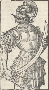 Tekening van Wolfert van Borselen in de Divisiekroniek van 1517