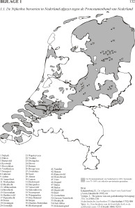 Kaart van alle geregistreerde beroeringen in Nederland.